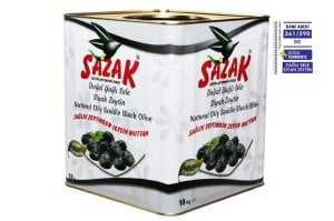 Sazak Yağlı Sele Siyah Zeytin 10 Kg 261-290 Kalibre (İRİ)