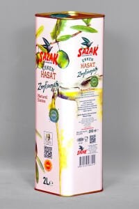 Sazak Erken Hasat Soğuk Sıkım Zeytinyağı 2 LT ( Sezon 2024-2025)