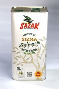 Sazak Naturel Sızma Zeytinyağı 5 Lt ( Sezon 2024-2025)