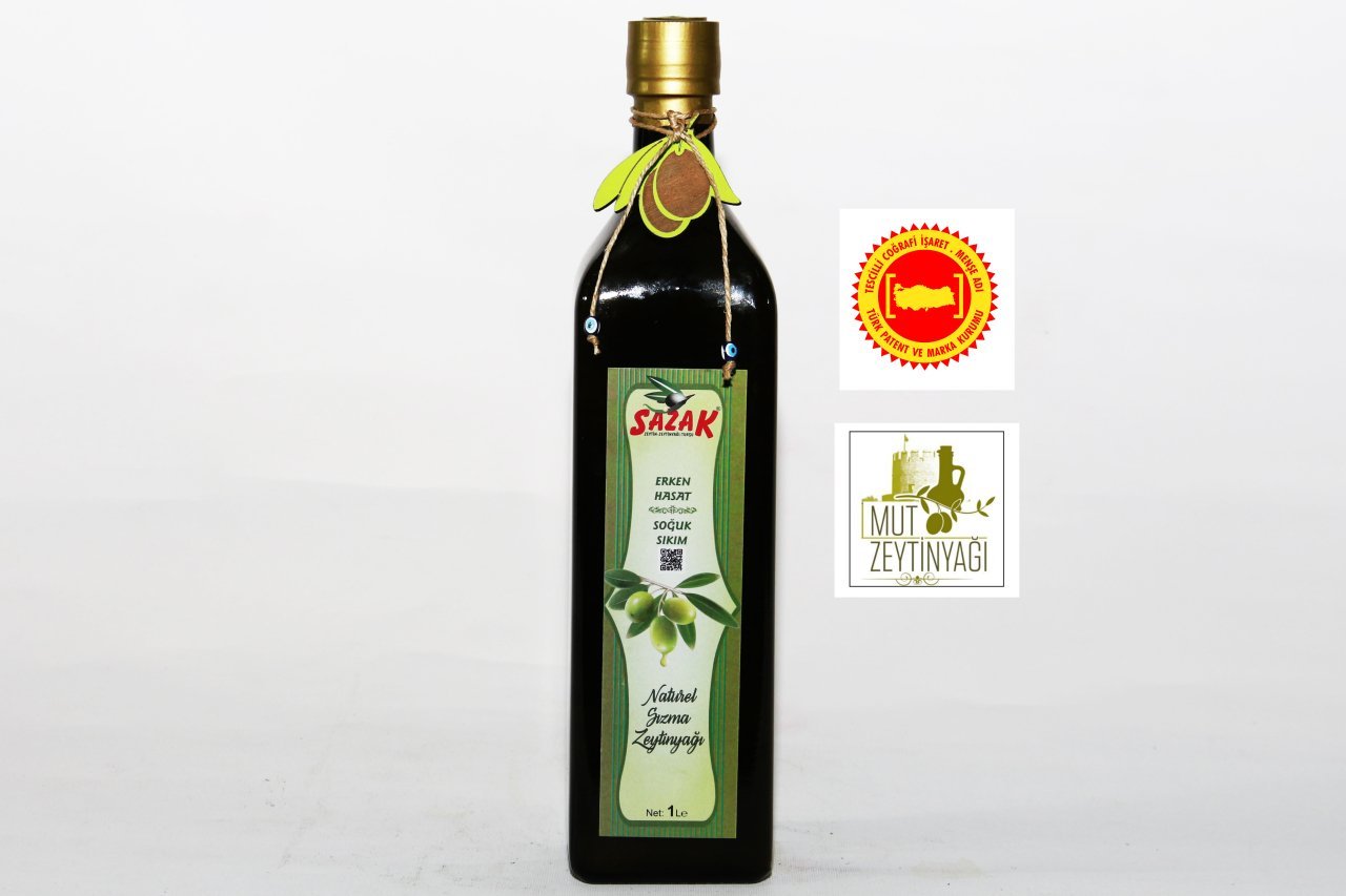 Sazak CAM Şişe Erken Hasat (SOĞUK SIKIM) 1 LT (Sezon 2024-2025)