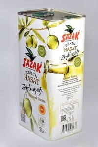 Sazak Erken Hasat Soğuk Sıkım Zeytinyağı 5 lt  (Sezon 2025-2026)
