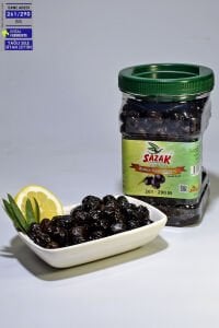 Sazak Yağlı Sele Siyah Zeytin 900 gr. (İRİ) 261-290