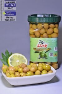 Sazak Kırma Yeşil Zeytin 900 gr 261-320