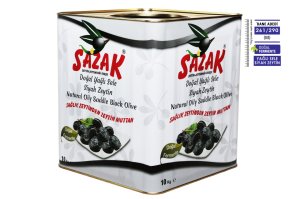 Sazak Yağlı Sele Siyah Zeytin 10 Kg 261-290 Kalibre (İRİ)