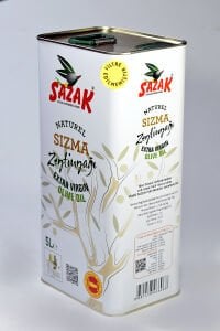 Sazak Filtresiz Naturel Sızma Zeytinyağı 5 LT ( Yeni Sezon 2026-2027)