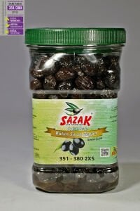 Sazak 351 - 380 Doğal Yağlı Sele Siyah Zeytin 900 Gr.