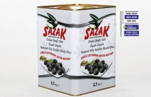 Sazak Az Tuzlu Kuru Sele Siyah Zeytin 3.7 Kg