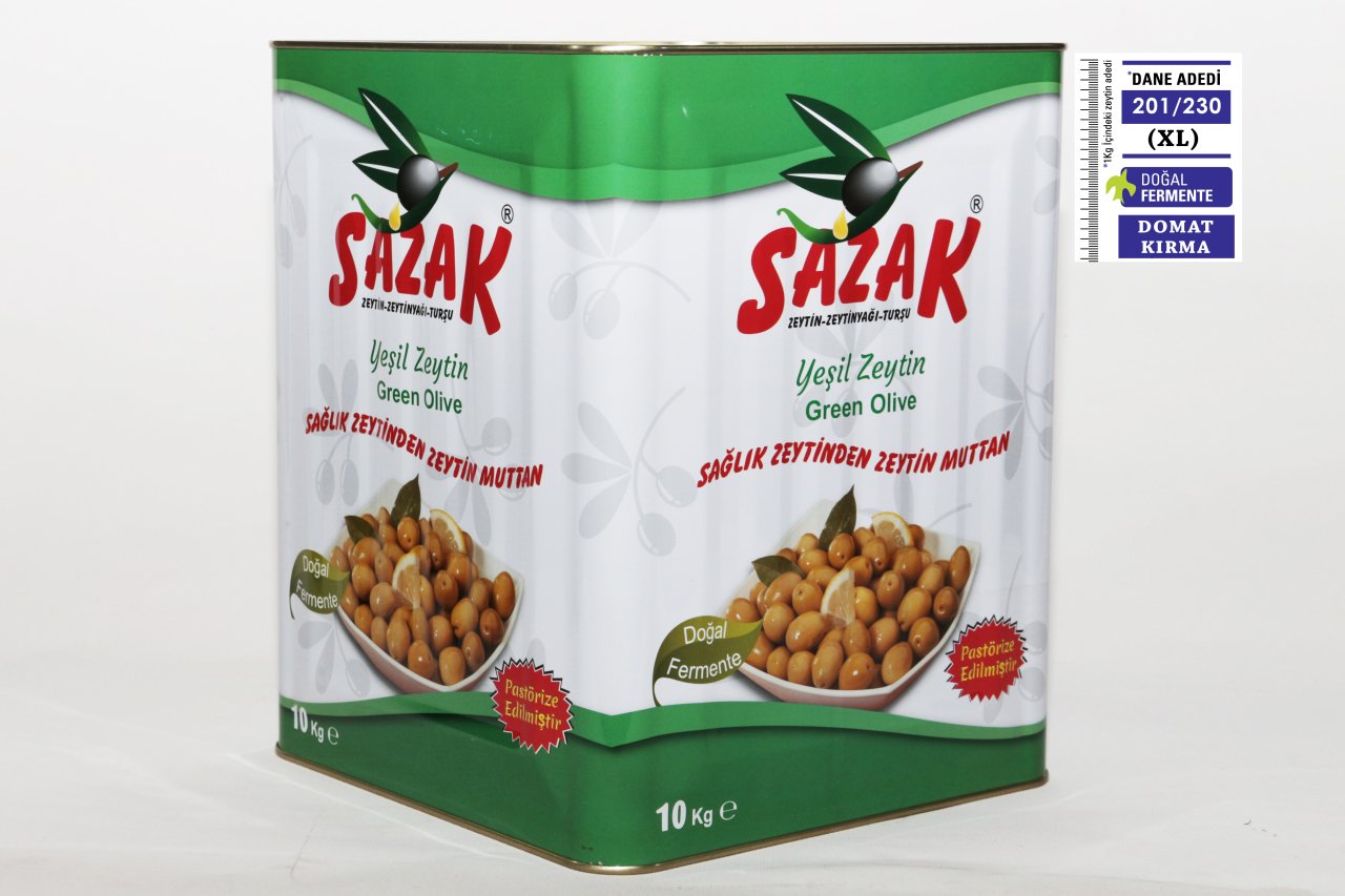 Sazak Domat Kırma Yeşil Zeytin 10 Kg