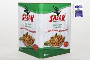 Sazak Domat Kırma Yeşil Zeytin 10 Kg