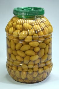 Sazak Kalamata Yeşil Çizik Zeytin 5 lt Pet