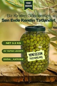 Sazak Kendin Tatlandır Kırma Yeşil Zeytin 5Lt Pet (Yeni Sezon 2025-2026)