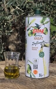 Sazak Erken Hasat Soğuk Sıkım Zeytinyağı Teneke 1  LT (Sezon 2025-2026)