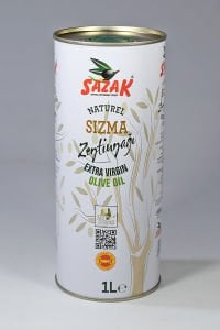 Sazak Naturel Sızma Zeytinyağı 1 LT Teneke  (Sezon 2024-2025)