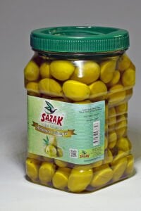 Sazak Kalamata Çizik Yeşil Zeytin Doğal Salamura Kalamata 900 GR