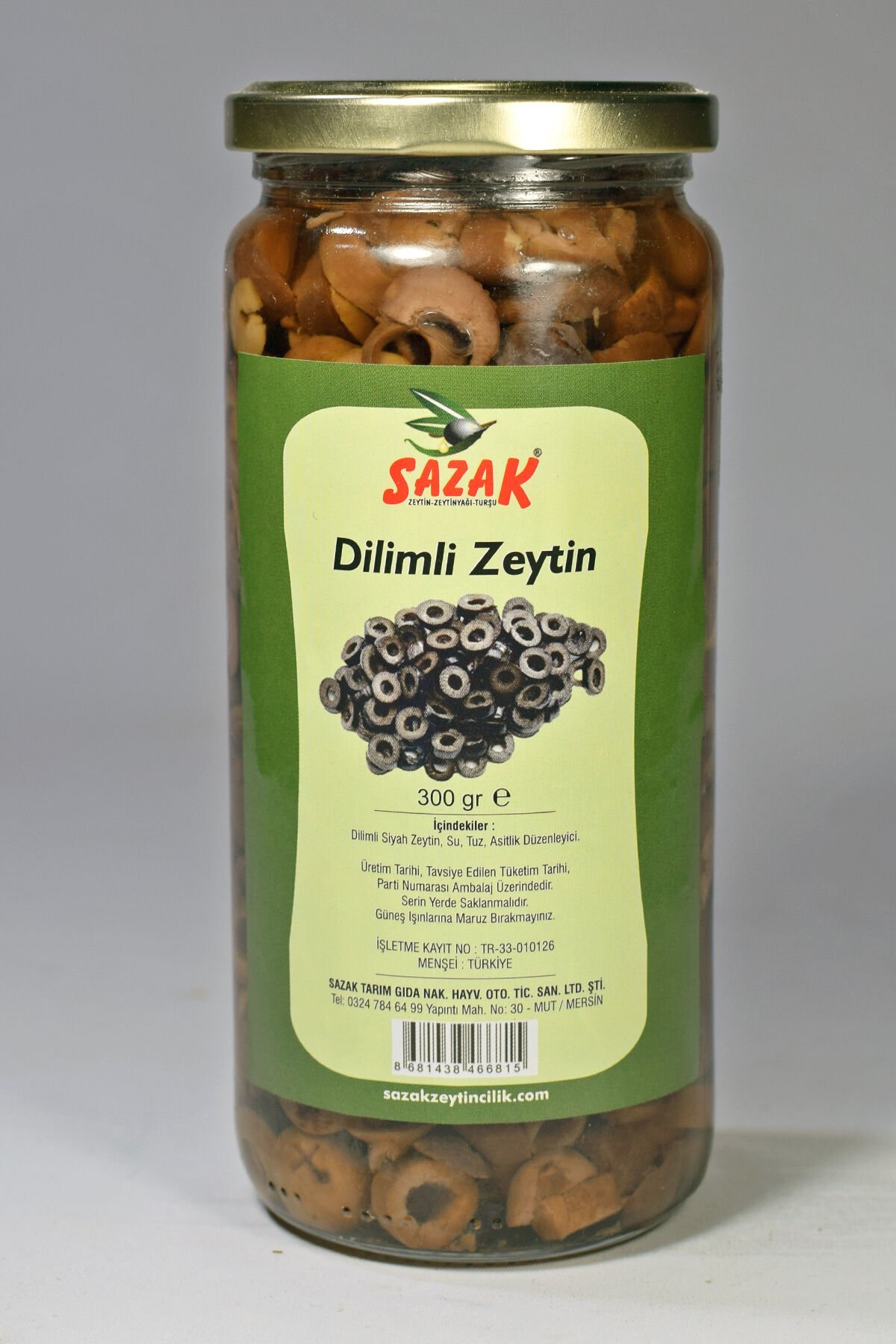 Sazak Dilimli Siyah Zeytin 300 GR