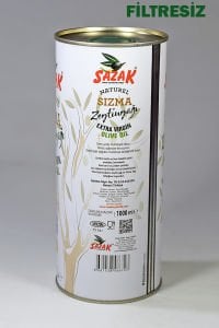 Sazak Filtresiz Naturel Sızma Zeytinyağı 1 LT Teneke ( Yeni Sezon 2026-2027)